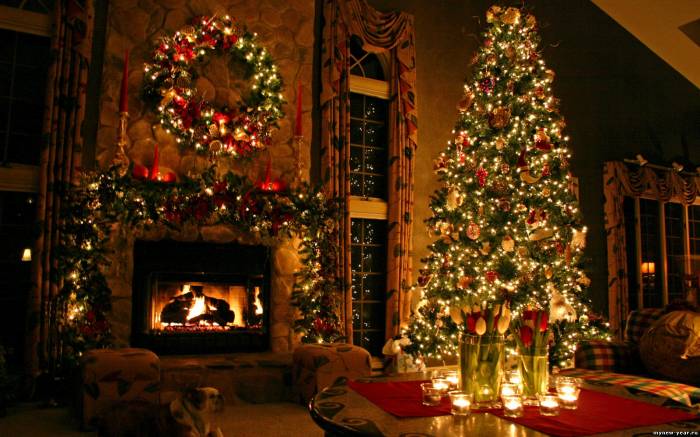 Уютная новогодняя комната - Новогодние и Рождественские обои для .